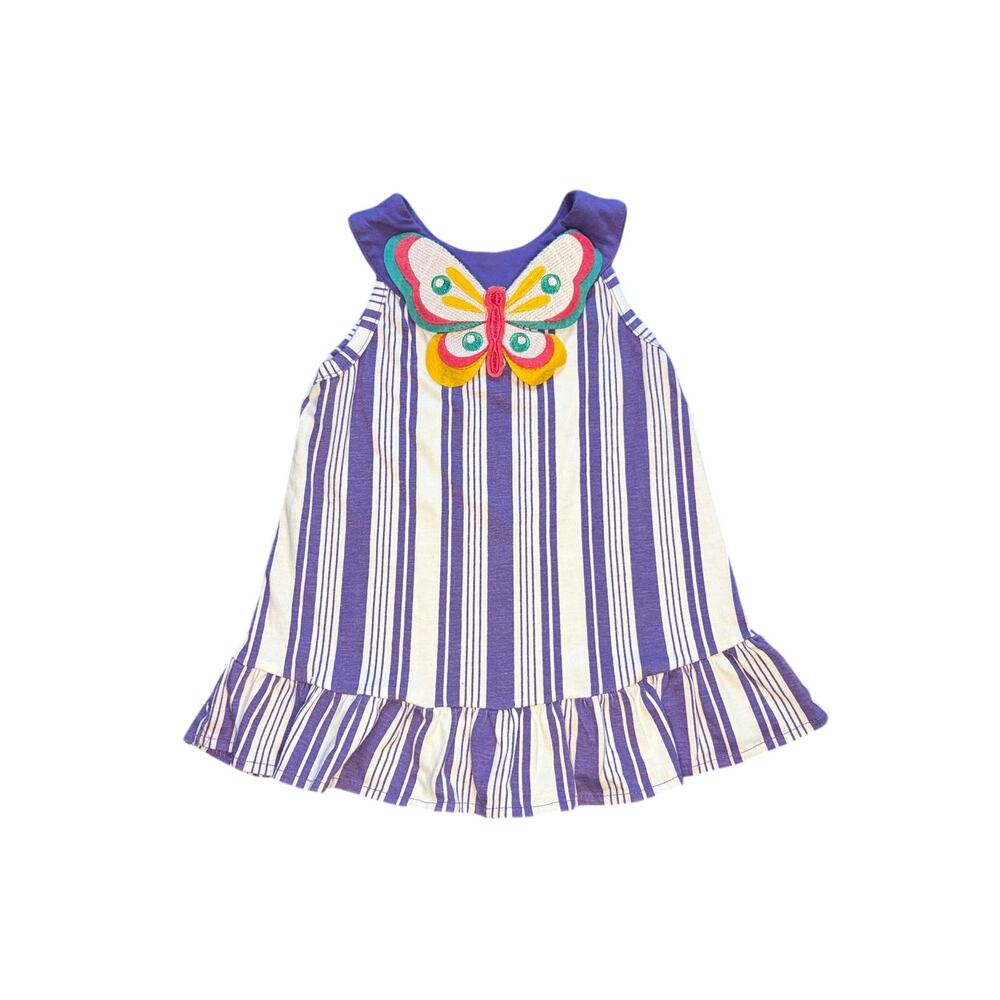Rare Editions Toddler Girls Purple Butterfly Sleeveless Sun Dress 2T
